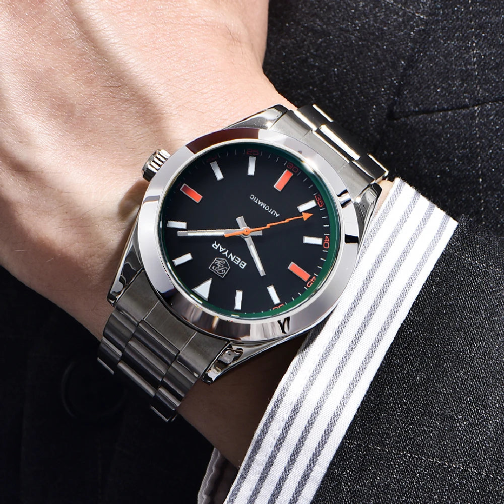 2025 New BENYAR DESIGN Brand Fashion Watches For Men Sapphire Mirror Mechanical Men's Watches Waterproof Stainless Steel Watch